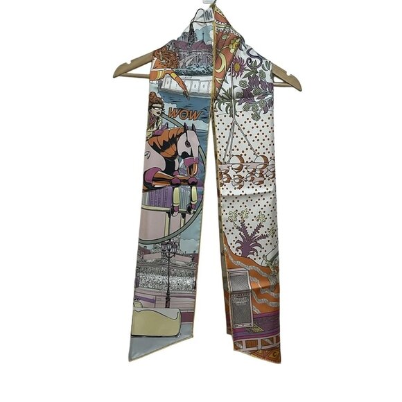 HERMES Maxi Twilly Cut Multicolor Scarf 492-071225 - Picture 1 of 6